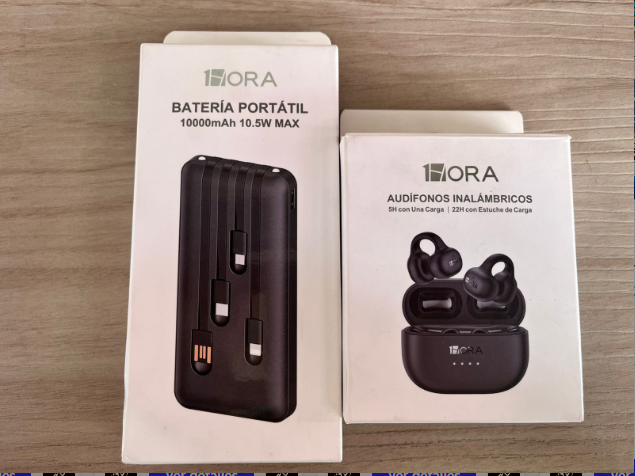 Duo 1hora ( audifonos arete mas power bank 10.000)